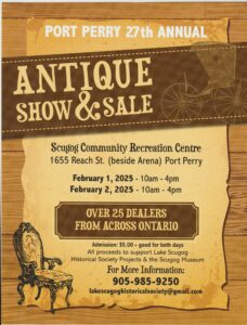 Port Perry Antique Show and Sale Feb 1 and Feb 2, 2025